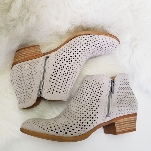 perforated ankle booties
